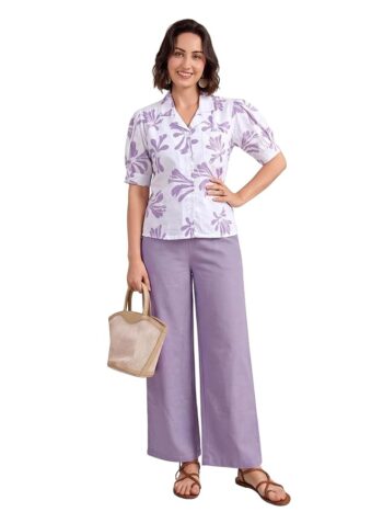 TOPLOT Printing Cotton Crop-Tops Set for Woman || Co ord Set for Women Stylish